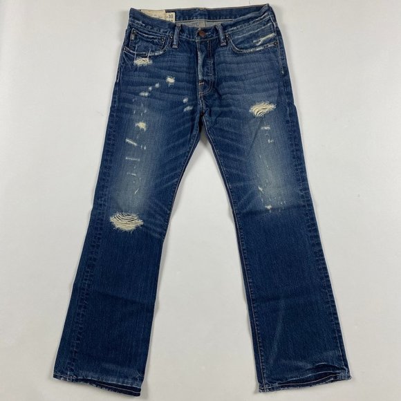 Abercrombie & Fitch Blue Bootcut Jeans - Picture 1 of 16